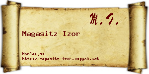 Magasitz Izor névjegykártya